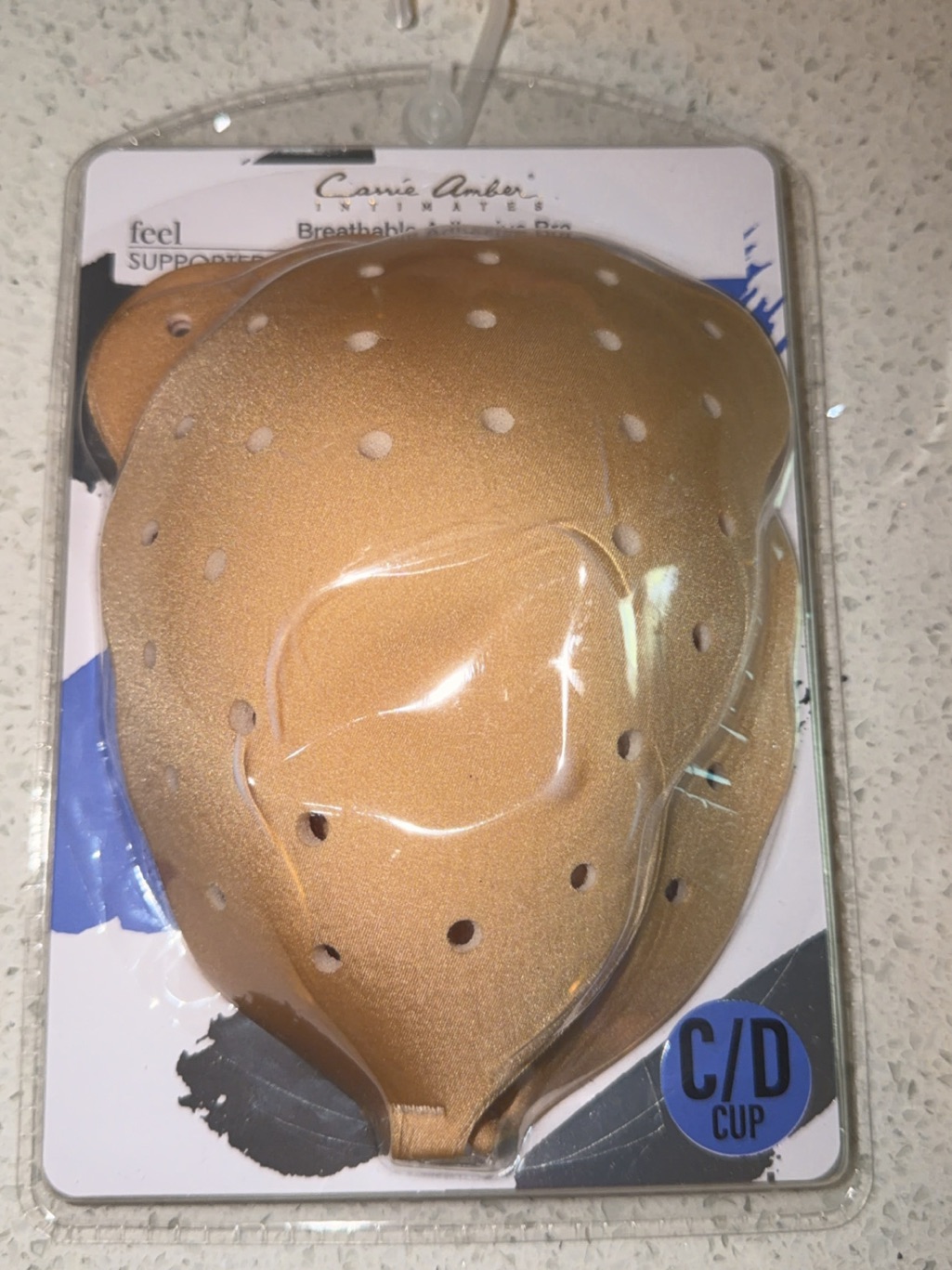 Cami Amber Breathable Foam Bra Cups In Metallic Gold - C/D Cup